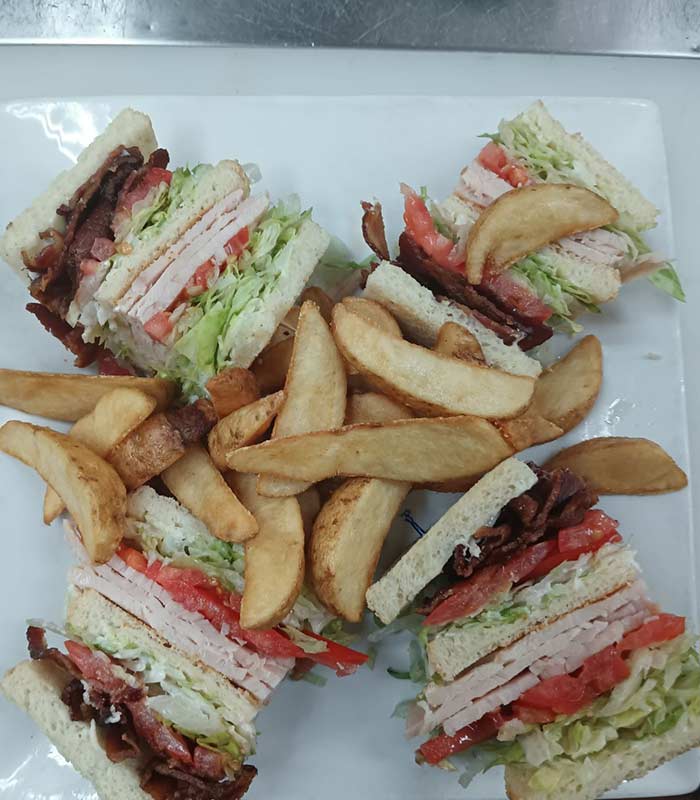 Triple decker club sandwich form Omars Hi-Way Chef in Tuscan AZ