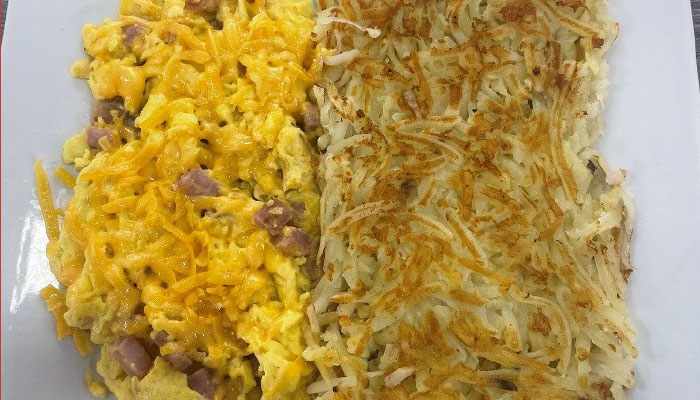Friday ham and cheese omelete special at Omars
