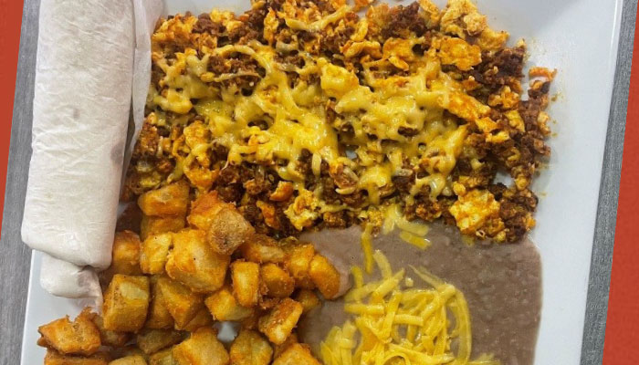 Omars Wednesday special Chorizo Scrambler
